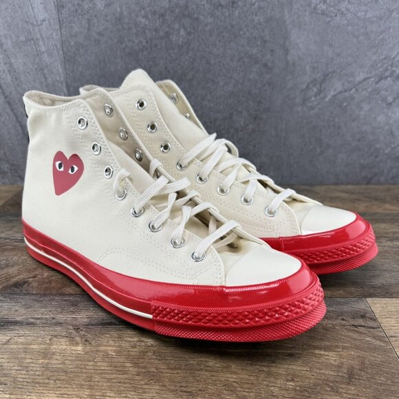 Converse Chuck Taylor All Star 70 High Comme Des Garcons Sz 12 Mens Pristine Red - Picture 6 of 9